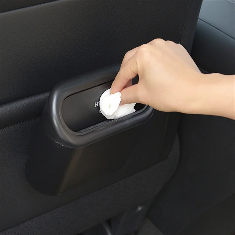 Hanging Car Trash Can Vehicle Garbage Dust Case Storage Box ABS Square Pressing Trash Bin Auto Interior Accessories car trash can