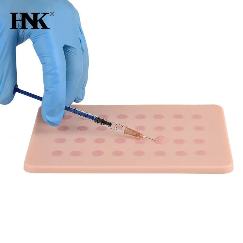 Venipuncture IV Injection Training Pad Silicone Human Skin Suture Model Y/4 Vein Imbedded 3 Skin Layers Injection Practice Model