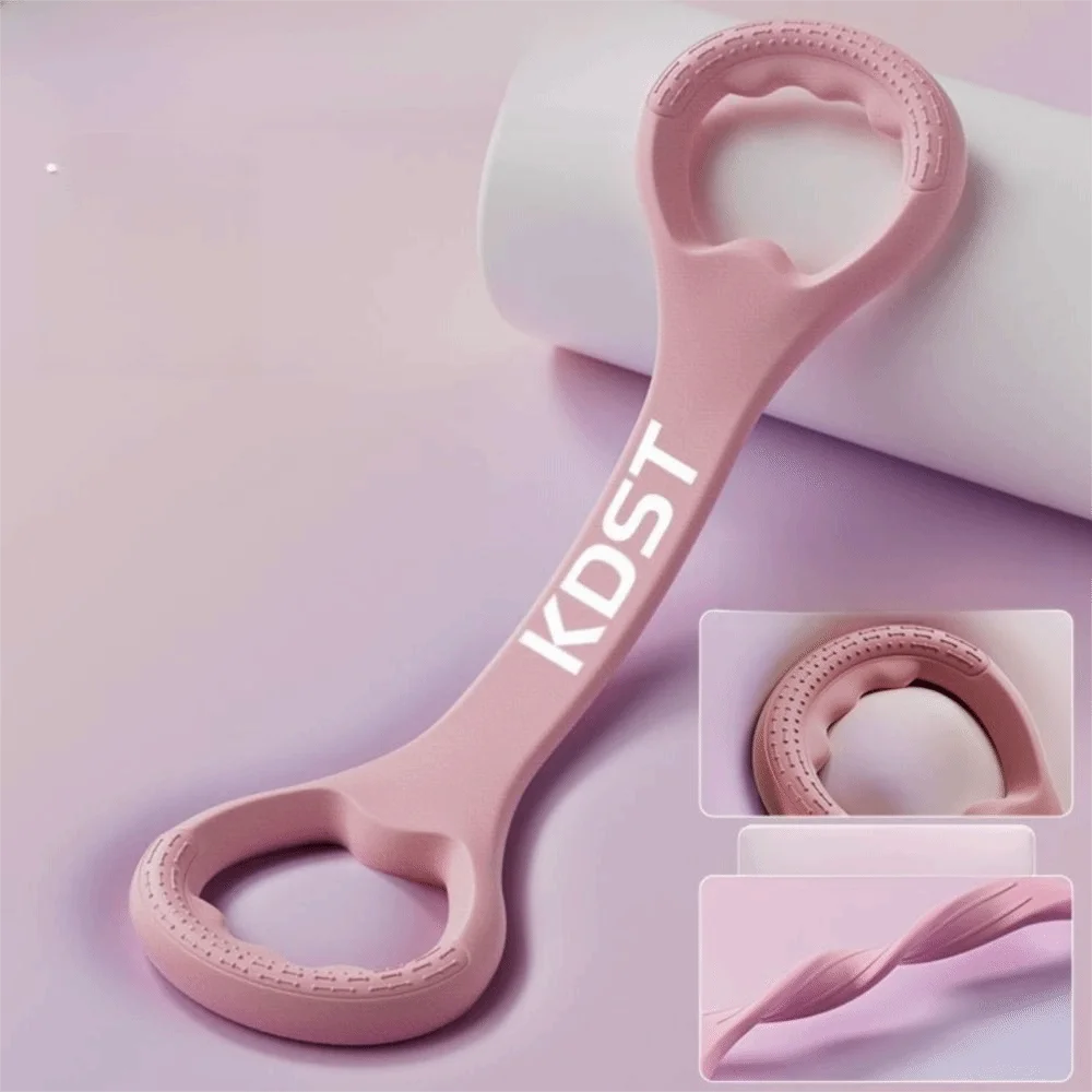다기능 실리콘 텐셔너 도구 실리콘 소재 8자형 디자인 요가 트레이닝 로프 휴대용 목 스트레칭