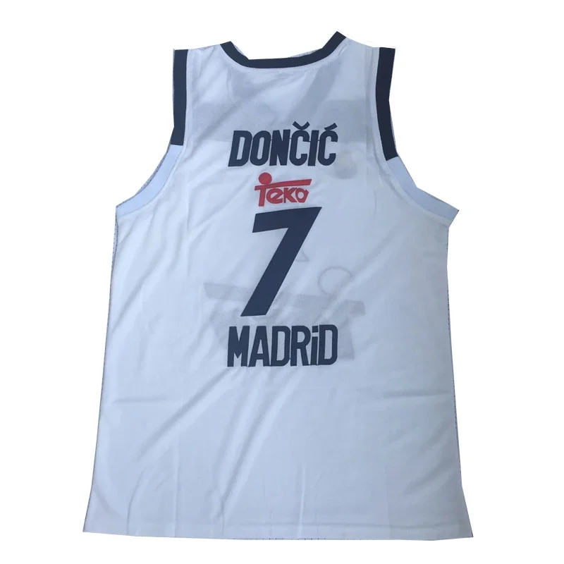 Basketball jerseys Teka 7 Doncic jersey High quality Sewing Embroidery Outdoor sportswear Hip Hop Movie White