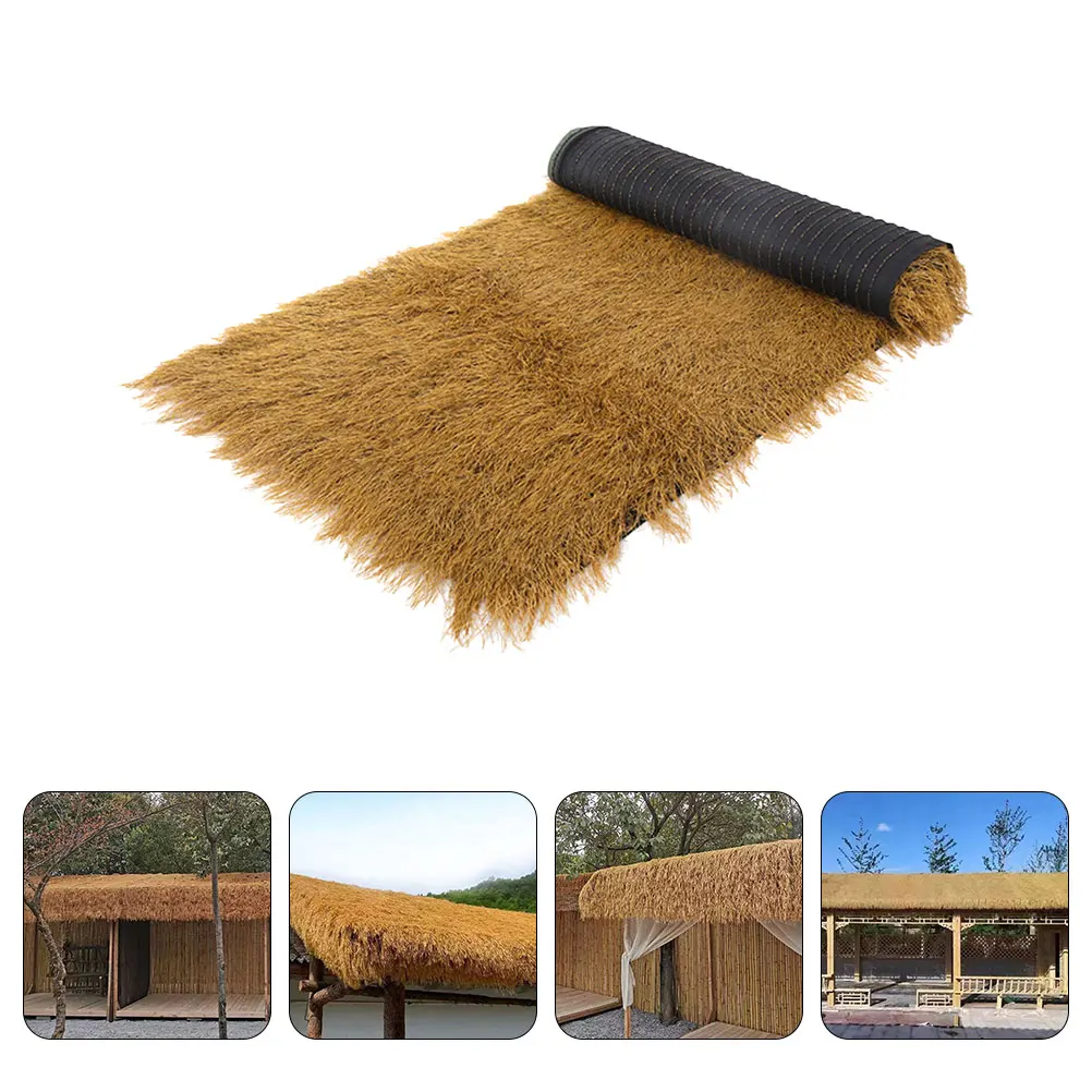 1M Artificial Thatch Roof Shade Simulation Straw Roof Fake Grass Garden Yard Patio Covers Decoration