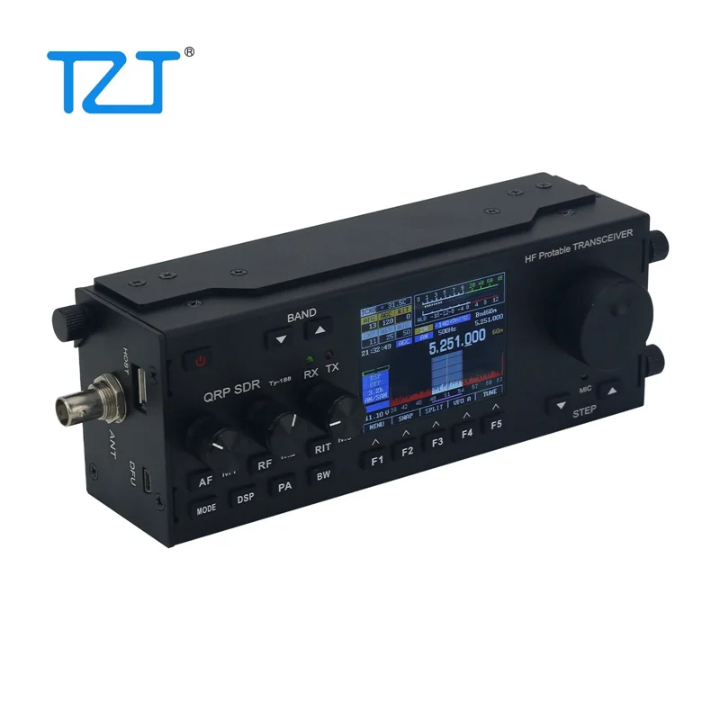 TZT HamGeek BS-188 MCHF V0.6.3 업그레이드 단파 QRP SSB/CW/AM/FM/DIG 터치 컬러 스크린이 있는 단파 송수신기