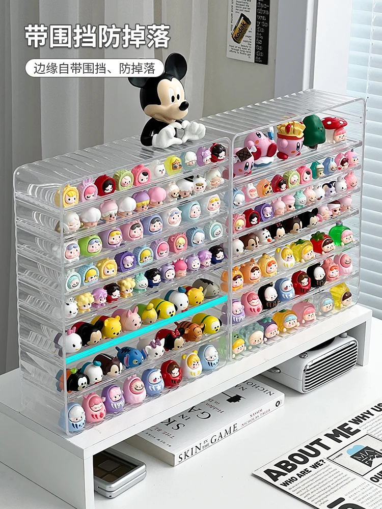 Small Dolls Showcase Clear Acrylic Small Blind Box Figures Display