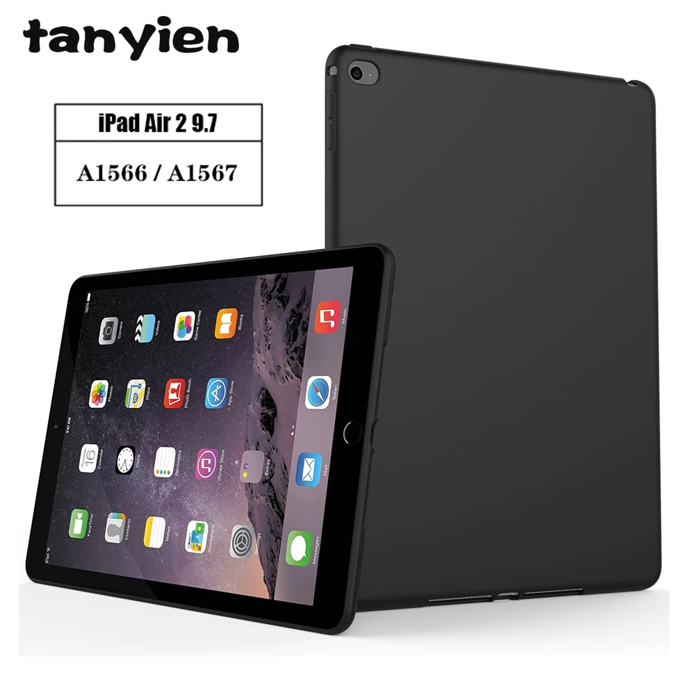 Shockproof Tablet Case For Apple Ipad Air 2 2014 '' A1566 A1567 2th  Generation Flexible Soft Silicone Black Shell Back Cover - Tablets &  E-books Case - AliExpress