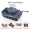 Henglong 1/16 TK7.0 Upgraded Metal German Tiger I RTR RC Tank 3818 W/ 360° Turret Gift Toys 1