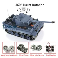 Henglong 1/16 TK7.0 Upgraded Metal German Tiger I RTR RC Tank 3818 W/ 360° Turret Gift Toys 1