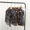 Big Size Classic Leopard Print Headscarf Bandanas Muslim Women Trendy Voile Soft Hijab Shawls Popular Style Long Scarf Headwraps 4