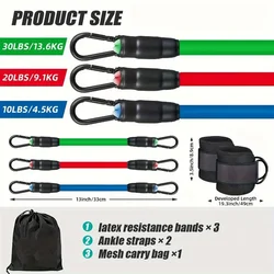Portable Resistance Bands Set for Home Gym and Professional Weight Training (Set)