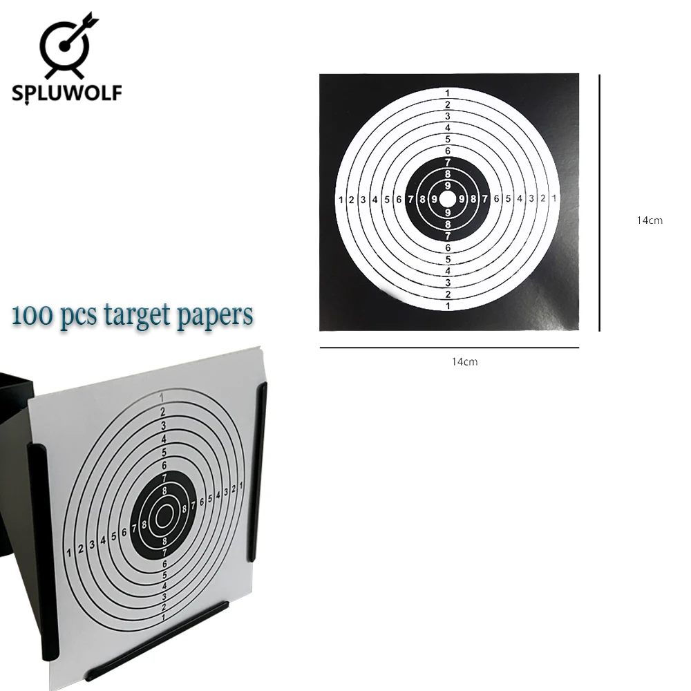Support de cible en papier de tir pour odorBB Airsoft, avec 100
