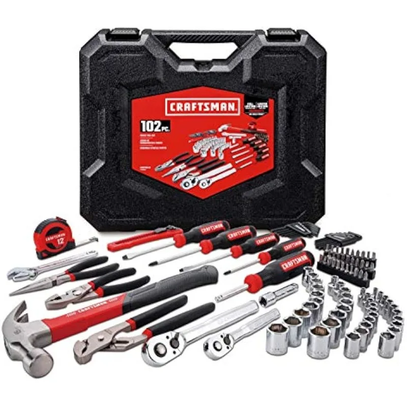 

CRAFTSMAN Home Tool Set / Mechanics Tools Kit, 102-Piece (CMMT99448), Black