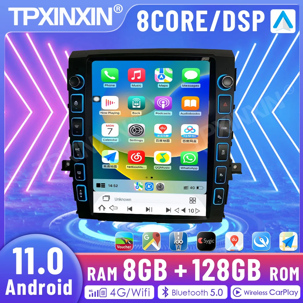 Car Radio Multimedia Video Player For Nissan Titan 2016-2019 Gps Navi Stereo 4G Rds Dsp Carplay 2 Din Android 12.08+256GB