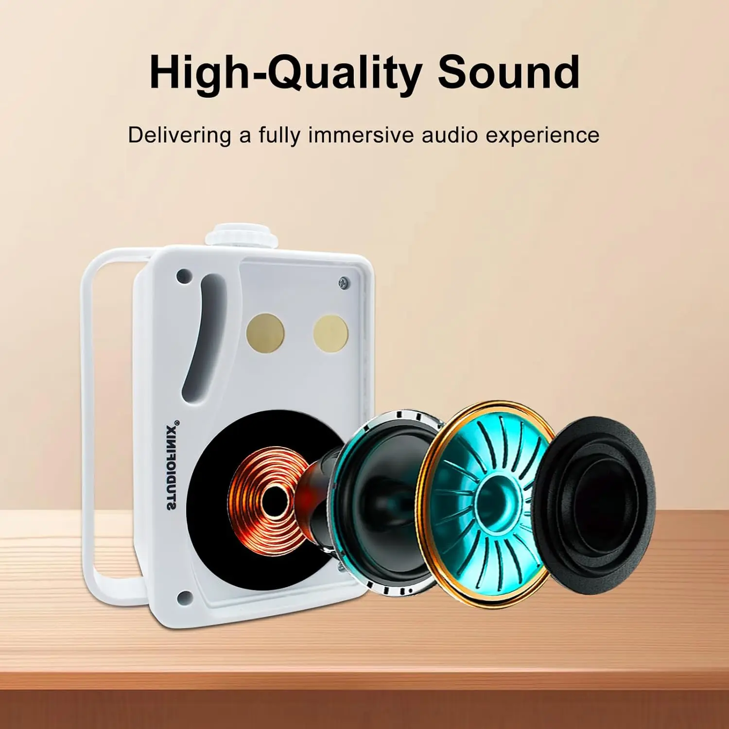 3.5 Inch Outdoor Speaker with Bluetooth 3