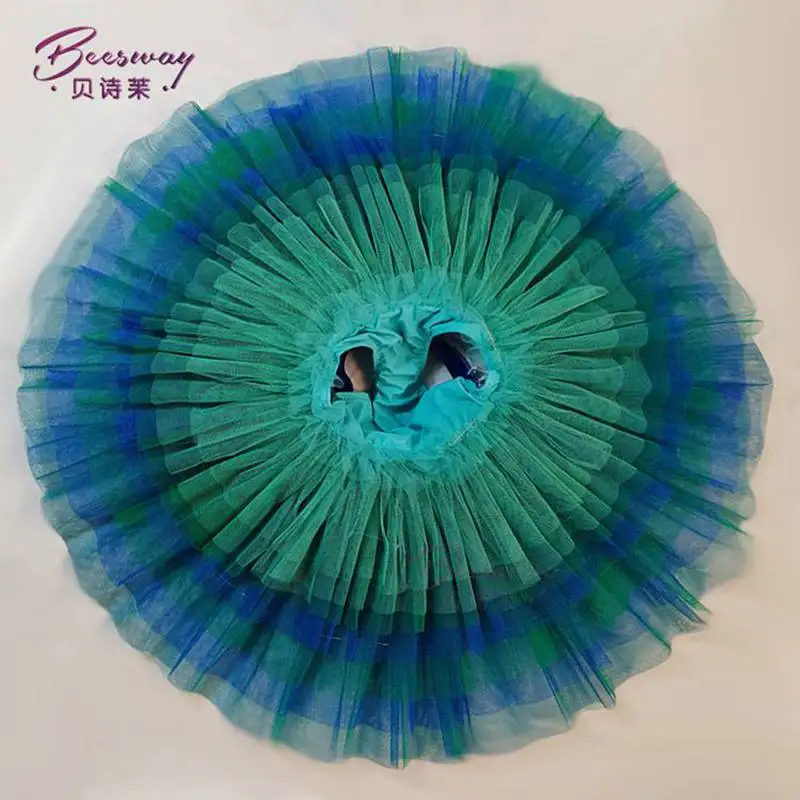 

Royal blue Professional Ballet half Tutu With Pant For Praticing Clothing Dance Dress For Girls Or Women Green Ballet Tutu