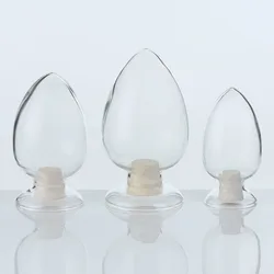 1pcs 125ml 250ml 500ml Lab Conical sample glass bottle exhibit showing Conical flask with rubber stopper