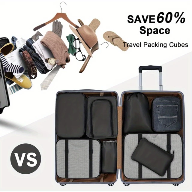 8 Pcs  Packing Cubes for Suitcase, Luggage Organizer Bags Packing Cubes for Travel Lightweight Suitcase Organizer Bags set with - Image 3