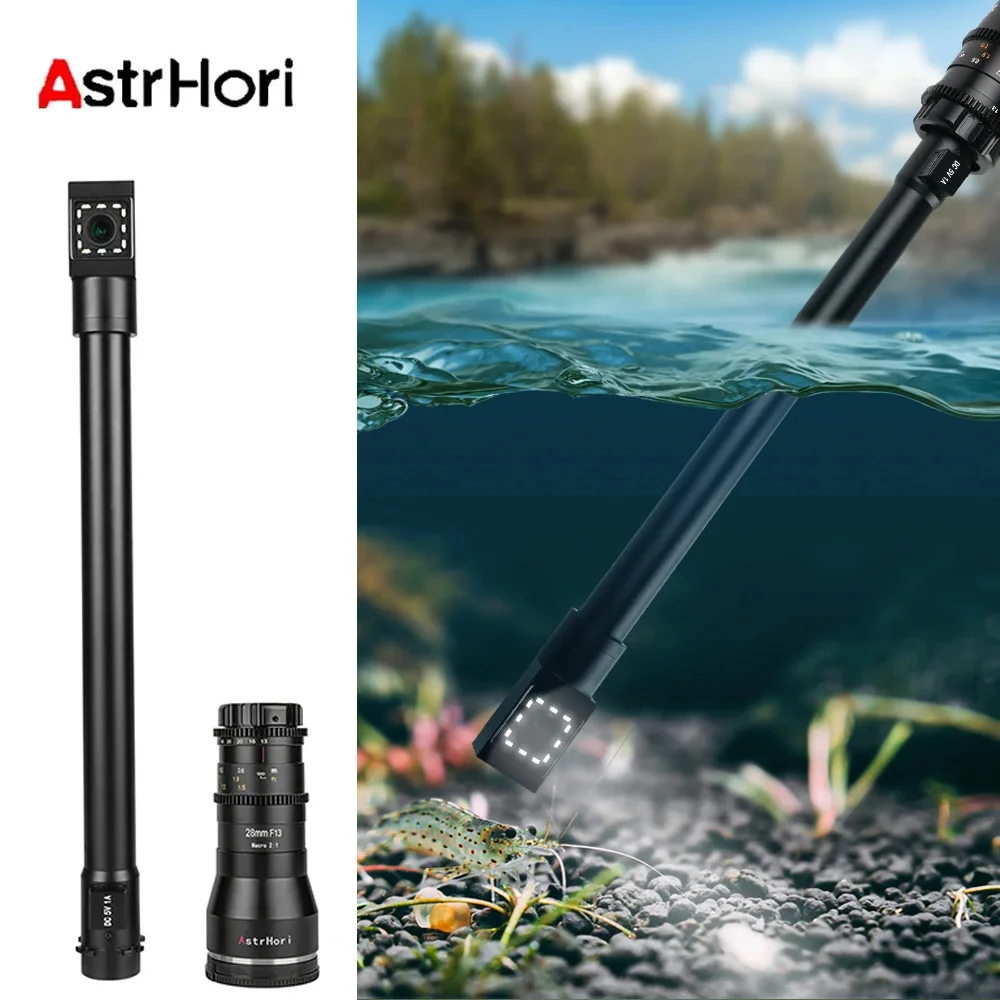 Obiettivo Sonda Astrhori 28Mm F13 Macro 2X Con Luce Led Integrata Per Obiettivo Macro Sony E Canon Rf Ef Fuji X Nikon Z Zf Pl L Mount