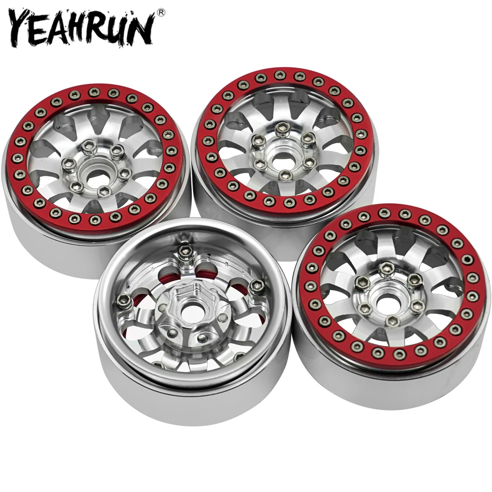 

YEAHRUN, 4 шт., 25 мм, металл 1,9, обод ступицы колеса для радиоуправляемого гусеничного автомобиля 1/10, осевой SCX10 90046 D90 D110 90034 F350 CC01