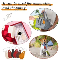 60 Pcs Pu Leather Key Fob Kit Leather Key Fobs Blanks with Rivets and Key Rings Leather Keychain for DIY Laser Engraving 2