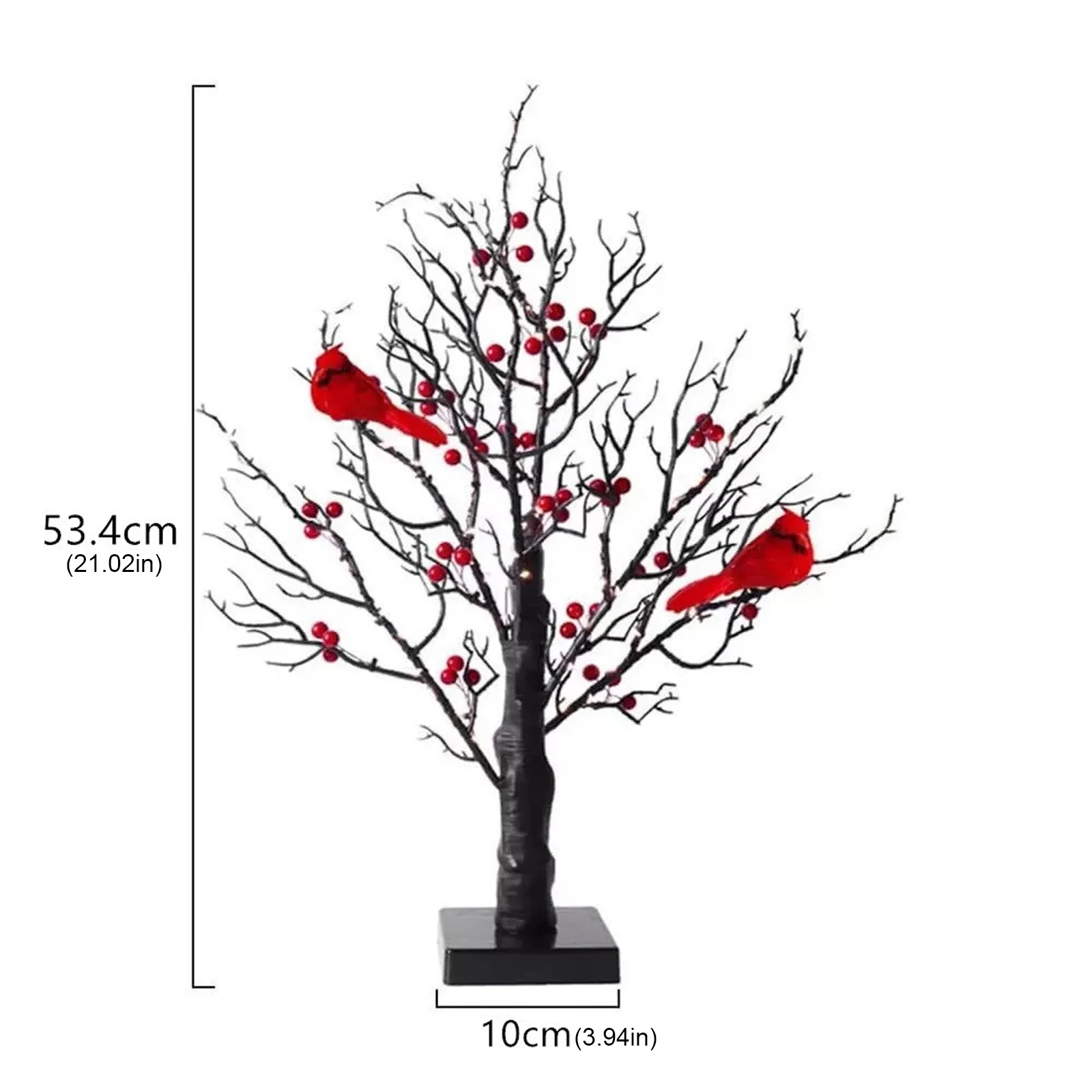 Red Bird Tree Light LED Cardinal Little Red Bird Table Decoration for Tabletop Centerpiece Xmas Indoor Home Décor: 3 - 5 Days Free Delivery Only UK