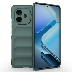 Soft Silicone Shockproof Back Cover Case - Anti-fall Phone Protection  Coque for iQOO Z9X (Green)