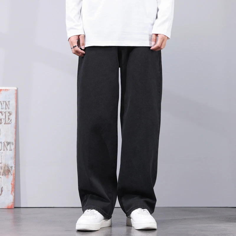 Black Jeans Men Loose Fit Baggy Pants Wide Leg Streetwear Hiphop Male Denim Pants Mens Clothes Long Trousers 2022 New Arrival 2