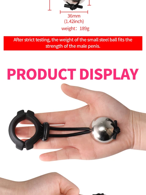 Male Drop Ball Heavy Weight Stretcher Silicone Penis Cock Ring