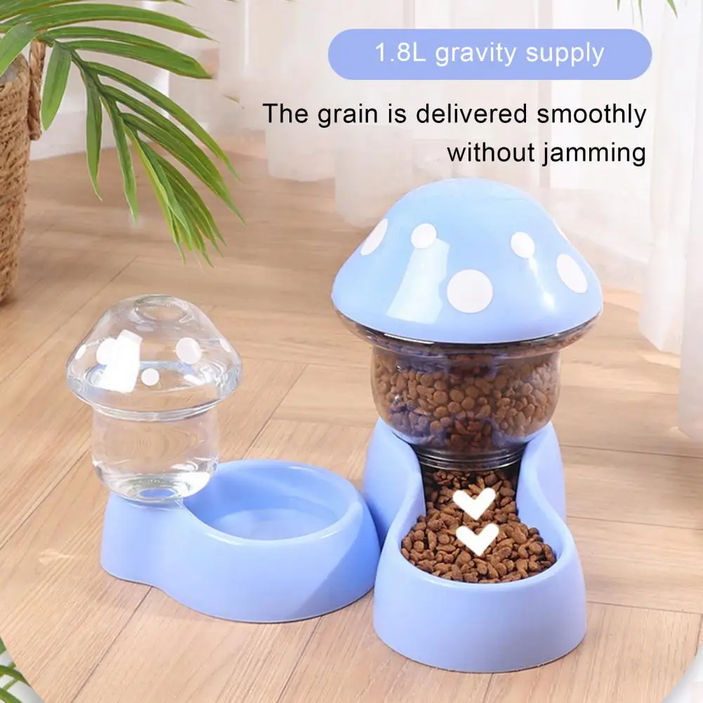 Katze Wasser Lebensmittel Container 1 Set Katze Wasser Feeder Auto  Nachschub Große Kapazität Pilz Form Pet Hund Pet Liefert - AliExpress