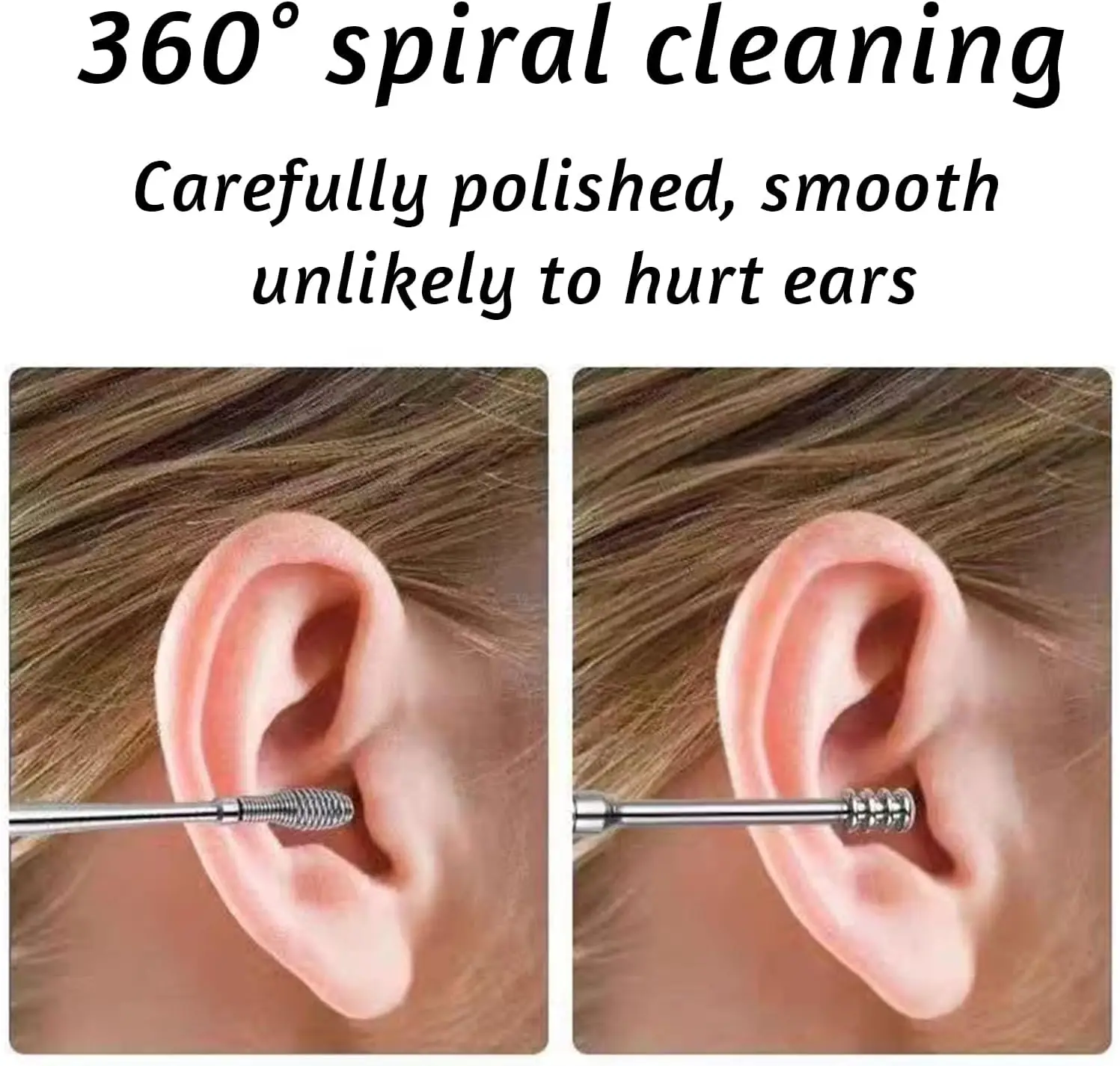 6 Pcs/10 Pcs Ear Wax Pickers Earwax Removal Kit Ear Cleaning Tool Stainless Steel Ear Care Set Tool with Storage Box