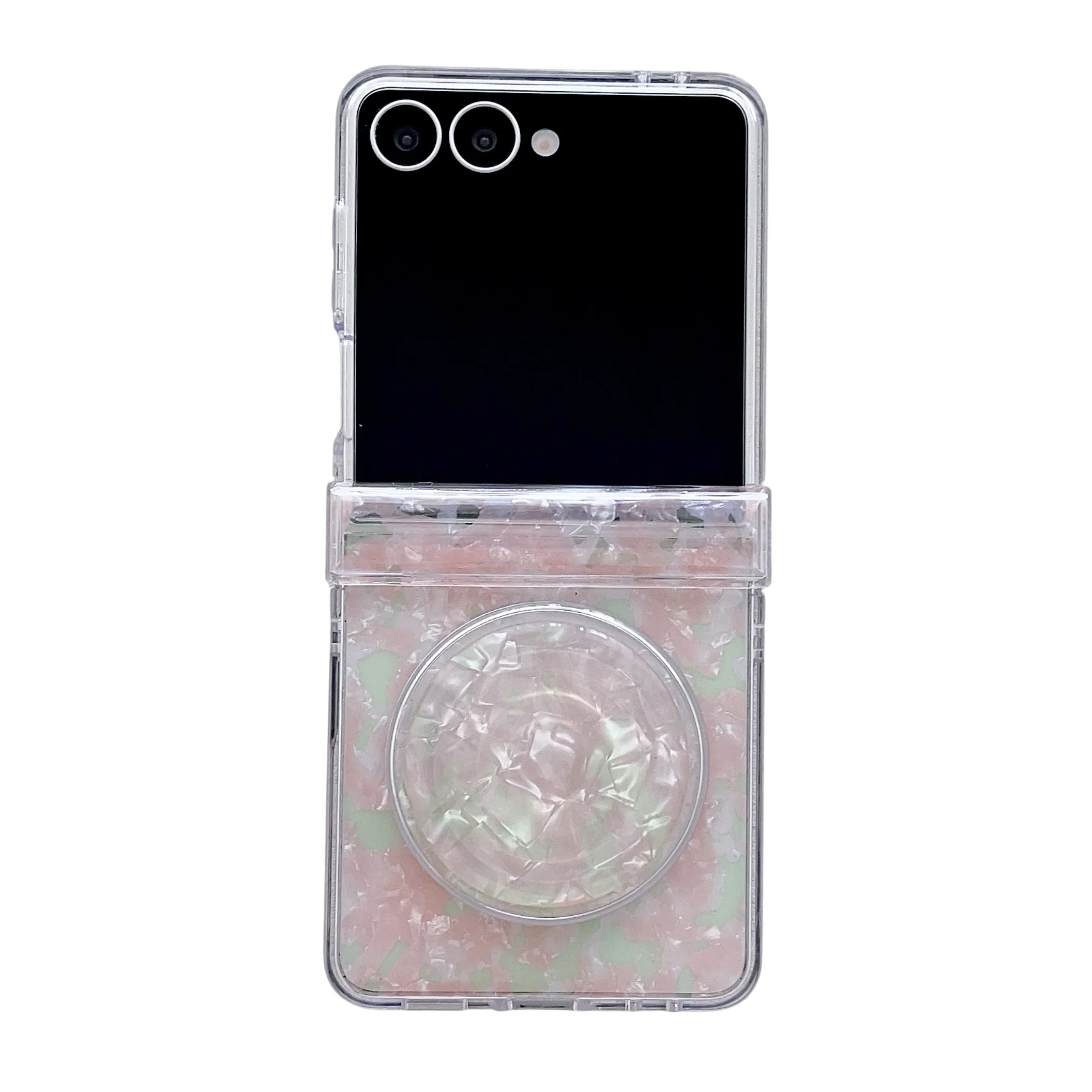 Luxury Shell Pattern Magnetic Phone Case with Bracket and Shockproof Protection