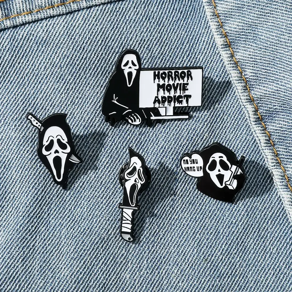 

Halloween Horror Movie Enamel Pin Lapel Pin for Clothes Brooches on Backpack Briefcase Badge Jewelry Decoration Gifts for Friend