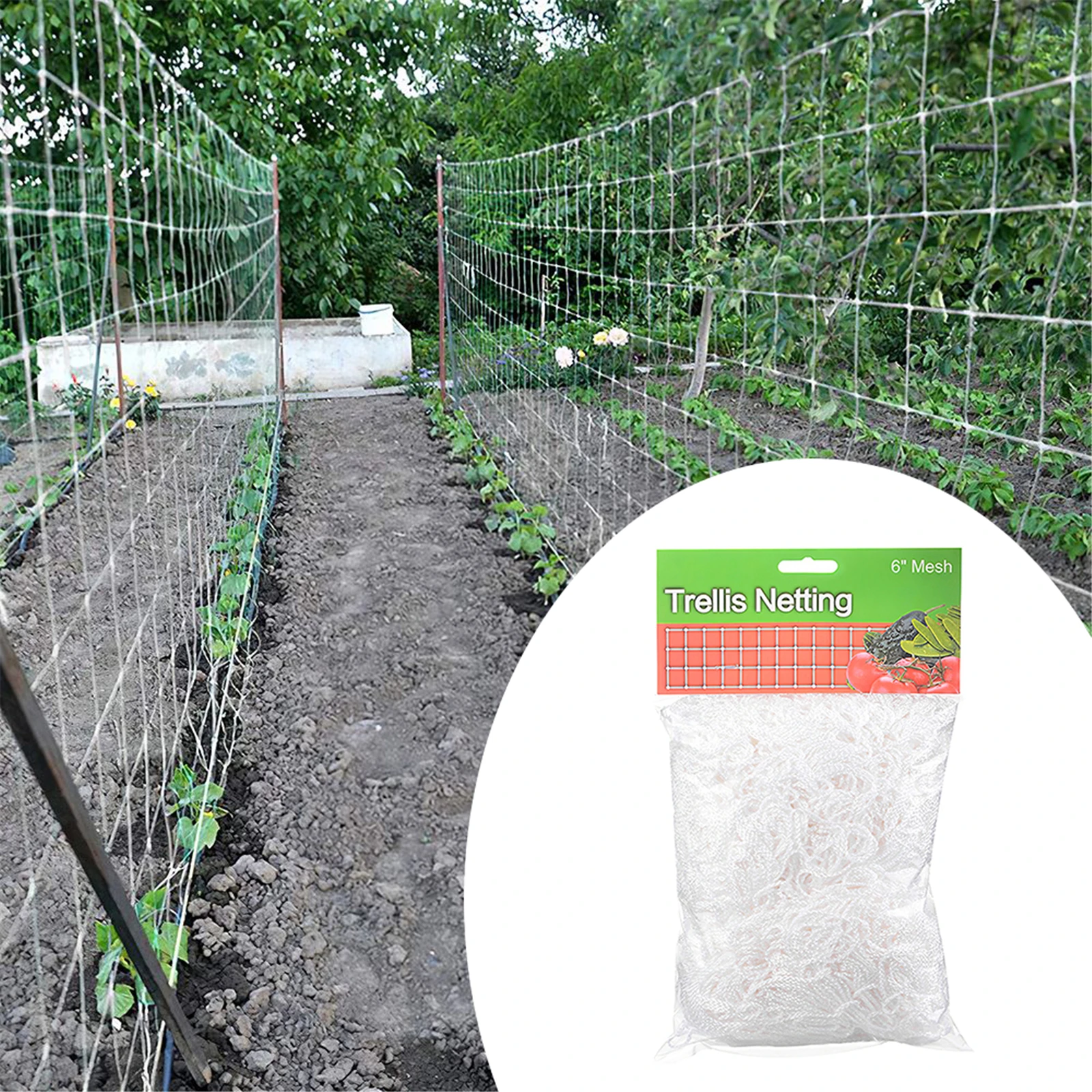 

Plant Trellis Netting Heavy-Duty Polyester Plant Support Vine Climbing Hydroponics Garden Net Accessories Multi Use Polyester