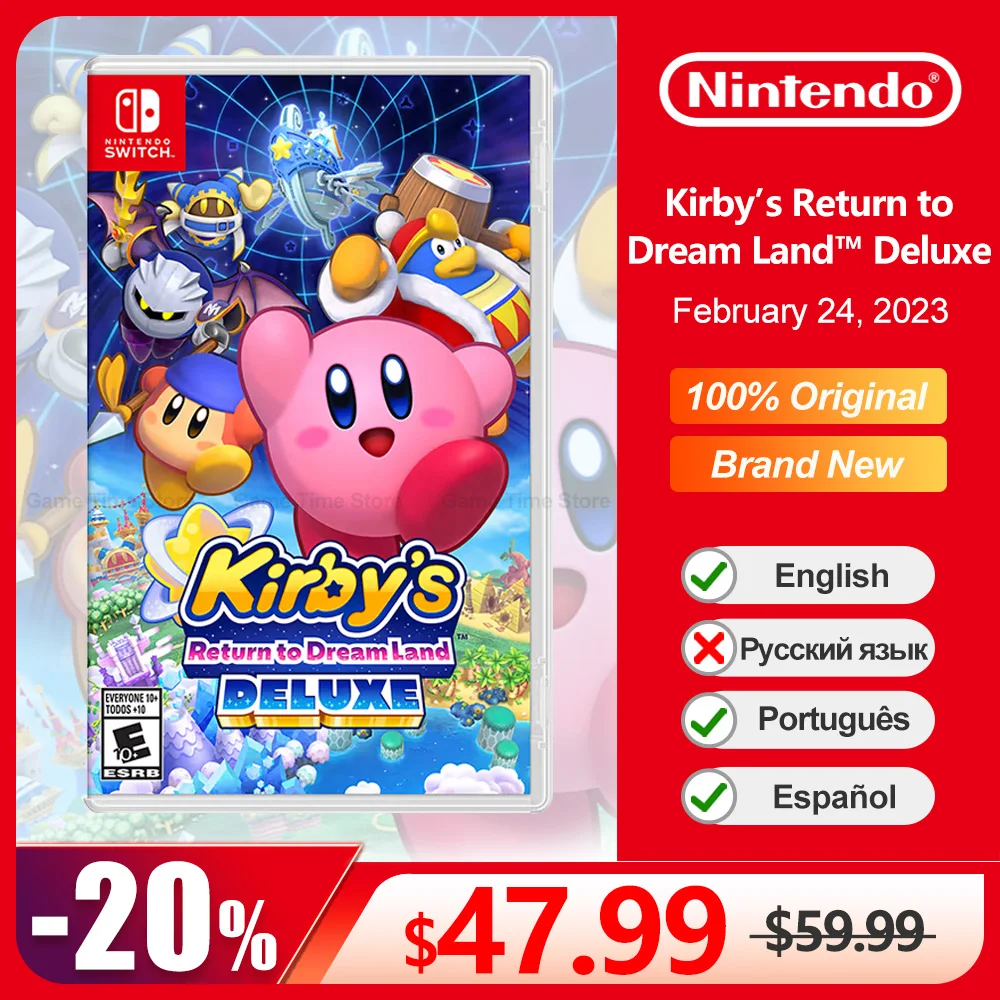 Kirby Ritorno A Dream Land Deluxe Nintendo Switch Gioco Offerte Di Carte Fisiche 100% Generi D'Azione Originali Per Console Di Gioco Switch