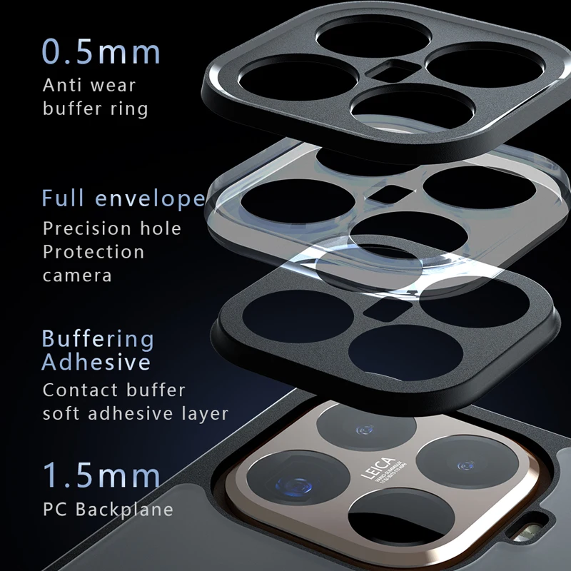 Shockproof Magnetic Matte Translucent Phone Case with Anti-Fingerprint Technology