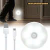 PIR Motion Sensor LED Night Light USB Rechargeable Night Lamp For Kitchen Cabinet Wardrobe Lamp Staircase Wireless Closet Light 6