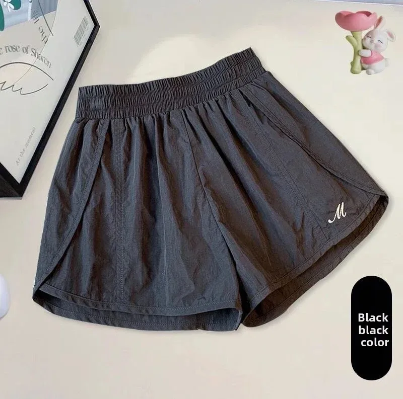 Sommer-Shorts für Kinder, lockere Shorts mit Taschen, hohe Taille, Sportshorts, dünne, lockere kurze Hosen, bequeme, lässige Mädchen-Shorts – Detail 11