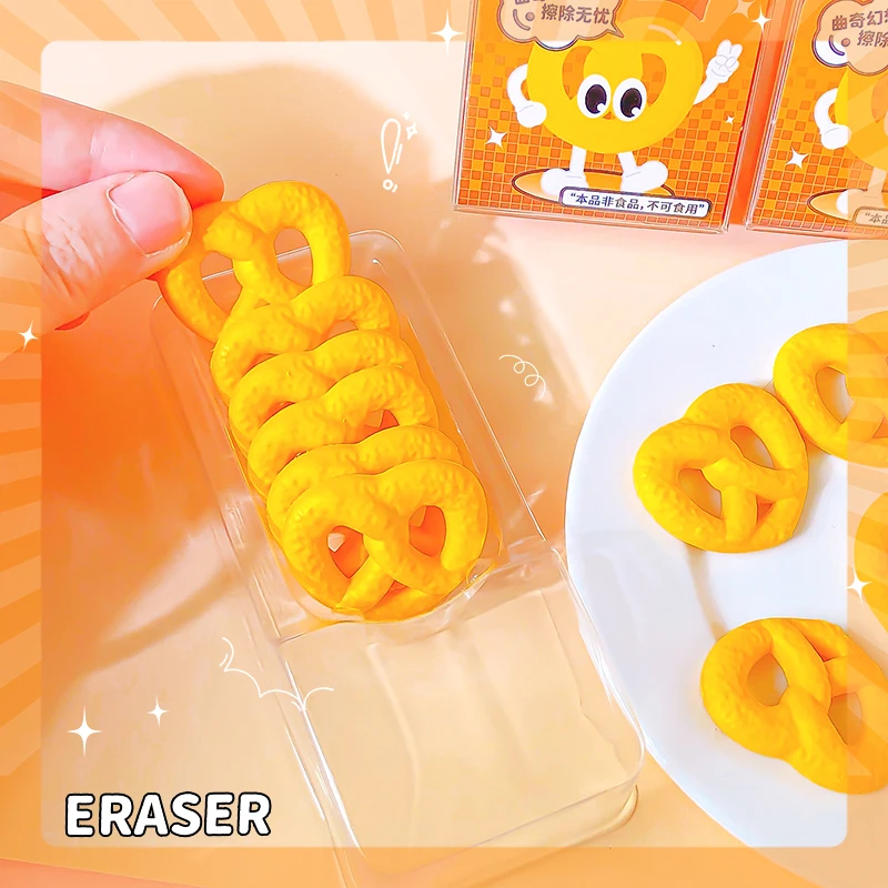 novel school items back to school equipment office supplies cookie Erasers Rubber Kawaii stationery supplies cute stuff