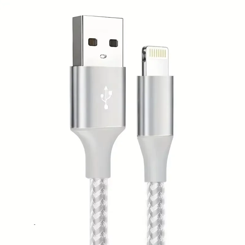 1M 2M 3M A To Lightning Fast Charging USB Cable for iPhone 11 12 13 14 Pro XS Max XR X Nylon Braided Wire USB Charger Data Cable