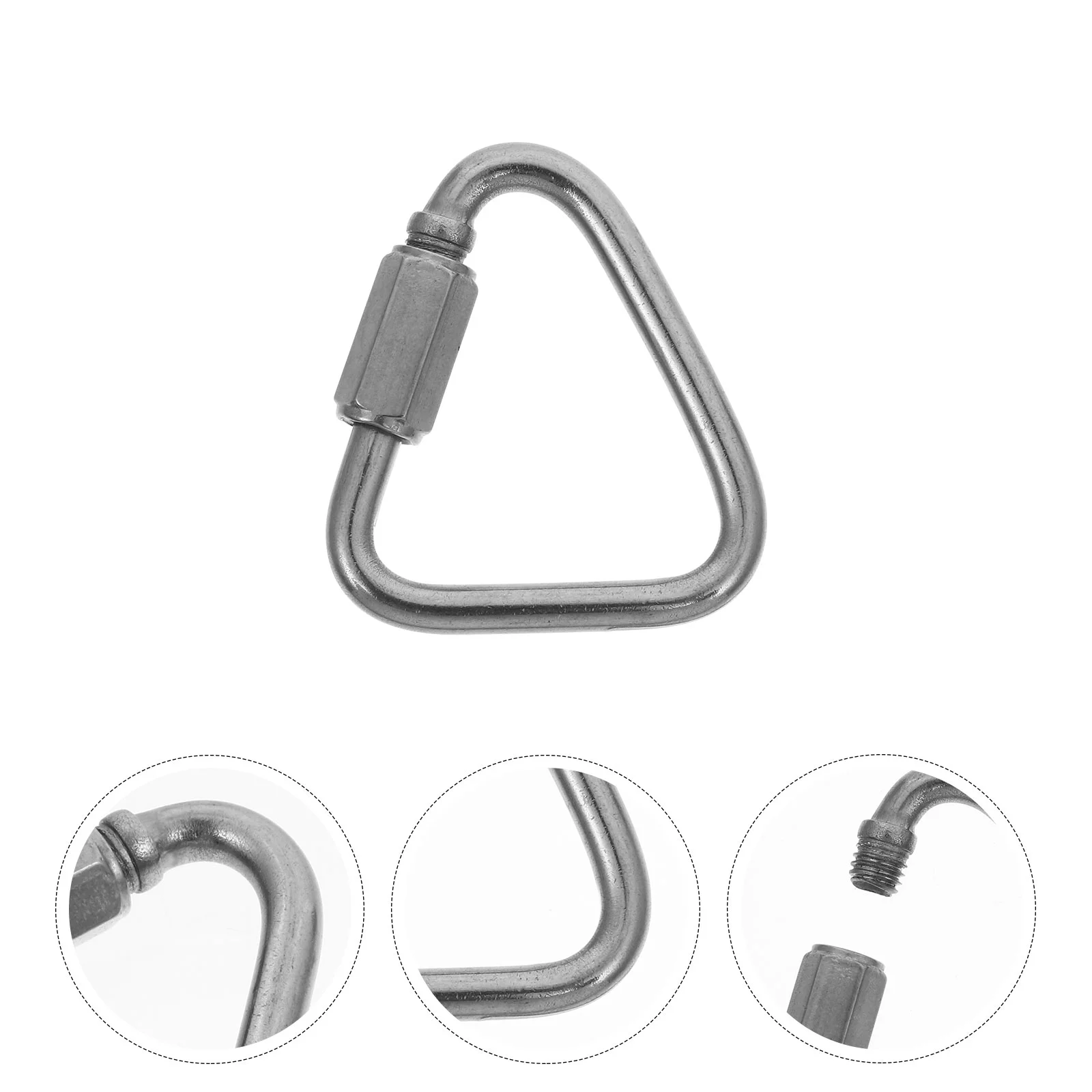 4 Pcs Connector Connecting Ring Triangular Quick Link Stainless Steel Rope Connectors