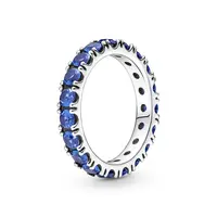 Winter Collection 100%925 Sterling Silver Ring Luxury Love full Zircon ring of different widths Girlfriend Gift women's jewelry 2