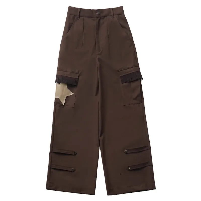 Japanese Style Granular Knitted Design Top Shawl Women's Split Suit Harajuku Long Sleeved Short Jackets Trousers Women's Clothes