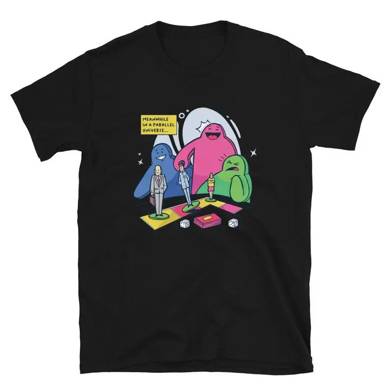 Meeples Playing Board Games Short-Sleeve Unisex T-Shirt. Game Enthusiast Shirt. Lover Inspired