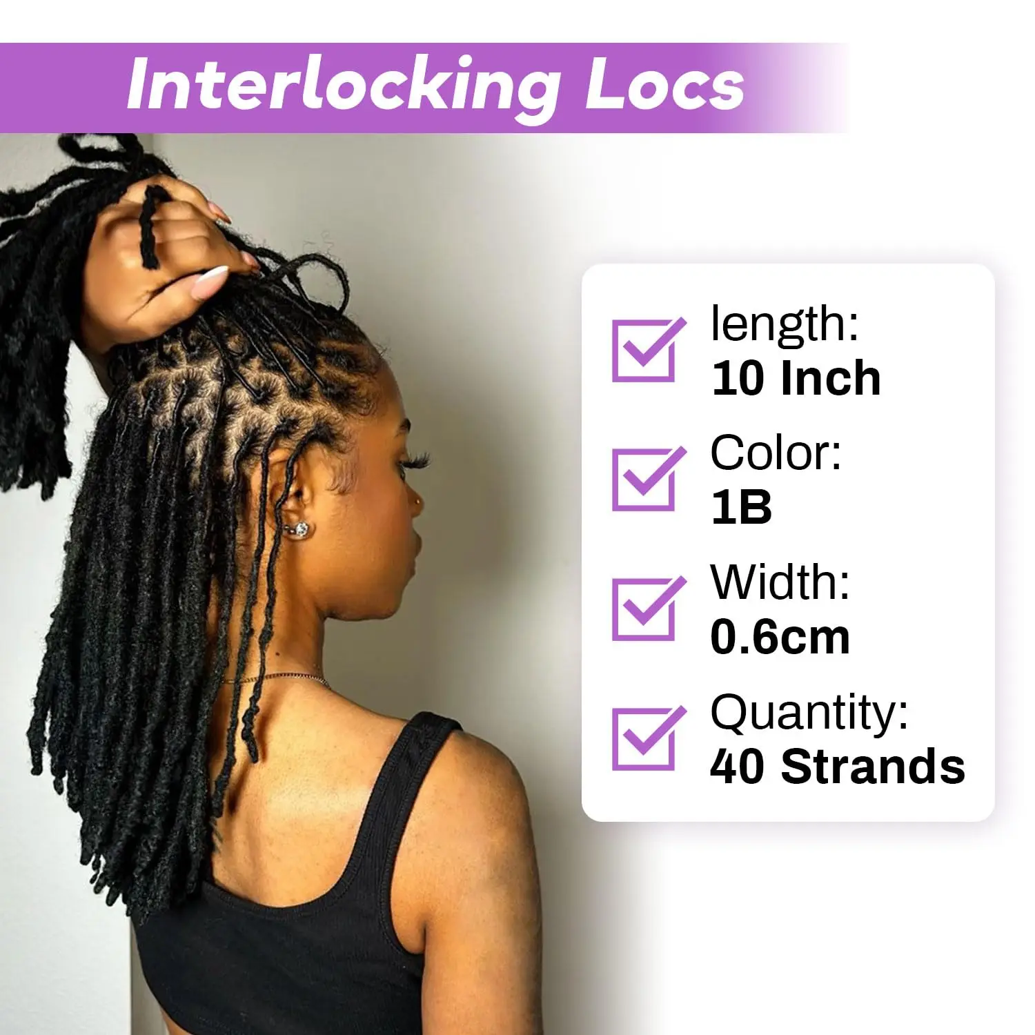 20/40/60 ciocche 0,2/0,6 cm Estensioni per Dreadlock in Capelli Umani Veri 100% Naturali, Inclusi Ferri da Maglia - immagine 3