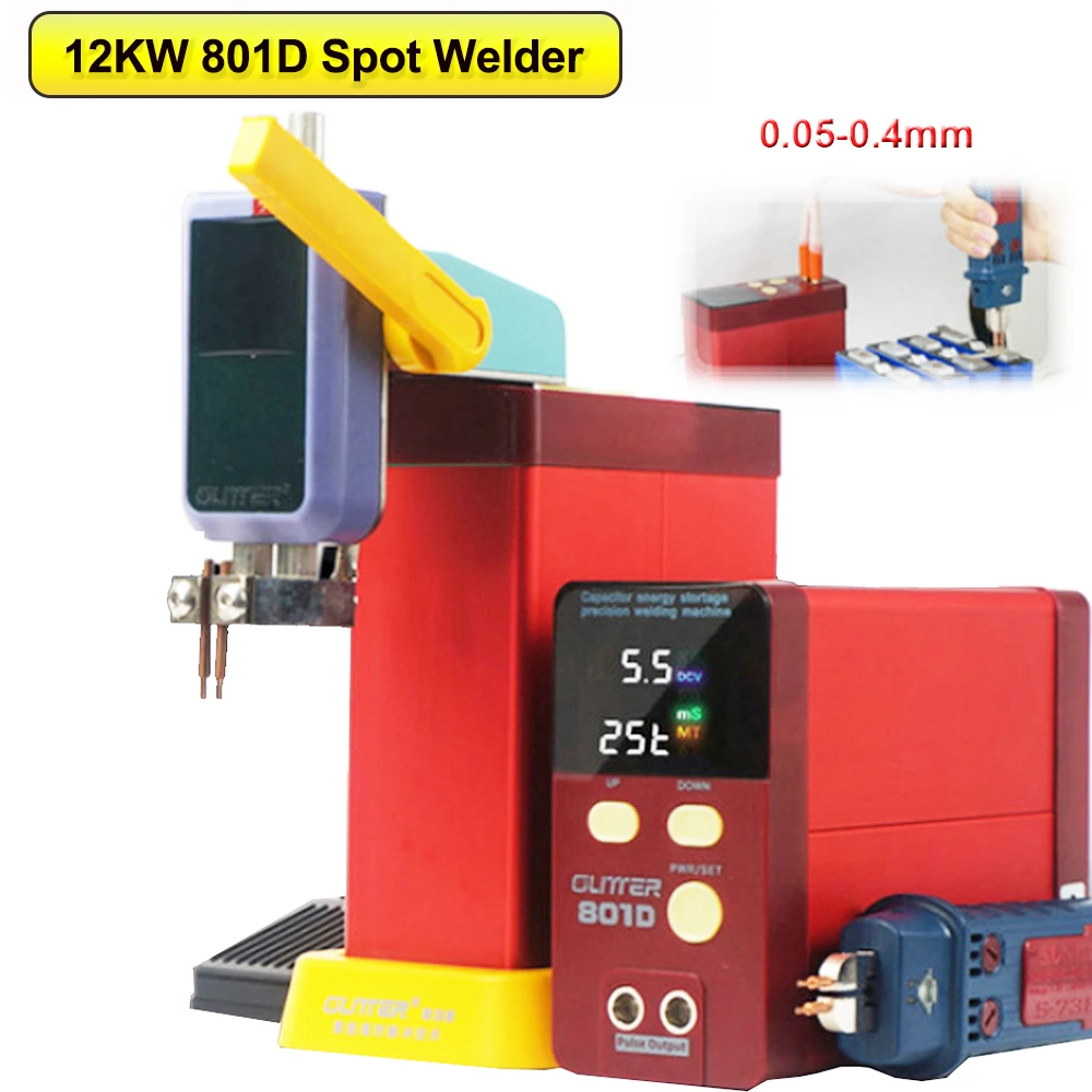 12KW 801D Spot Welding Machine 110-220V Energy Storage Type Small Welding Battery Stainless Steel Iron Nickel Mobile Spot Welder best soldering iron for electronics