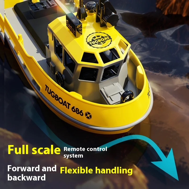 Pinecone Grove full-size 1:72 full scale submersible remote control simulation tugboat parent-child large TX686 children's toy 2