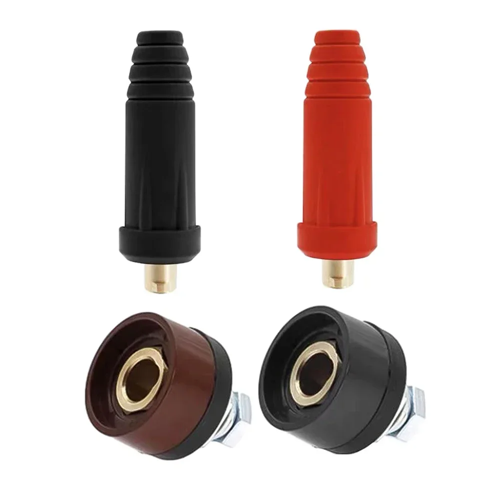 Electrical Cable Connector Industrial Waterproof Connector TIG Welding Cable Panel Connector Plug Socket for DKJ10 25 Brass for Welding Machines