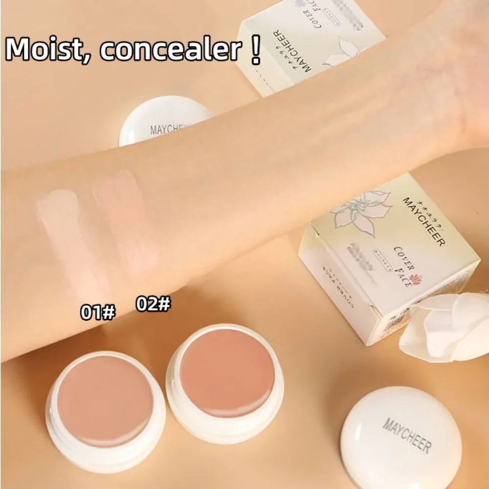 Concealer Foundation Cream Cover Dark Circles Spot Acne Print Waterproof Long Lasting Deep Skin Tone Moisturizing Facial Makeup