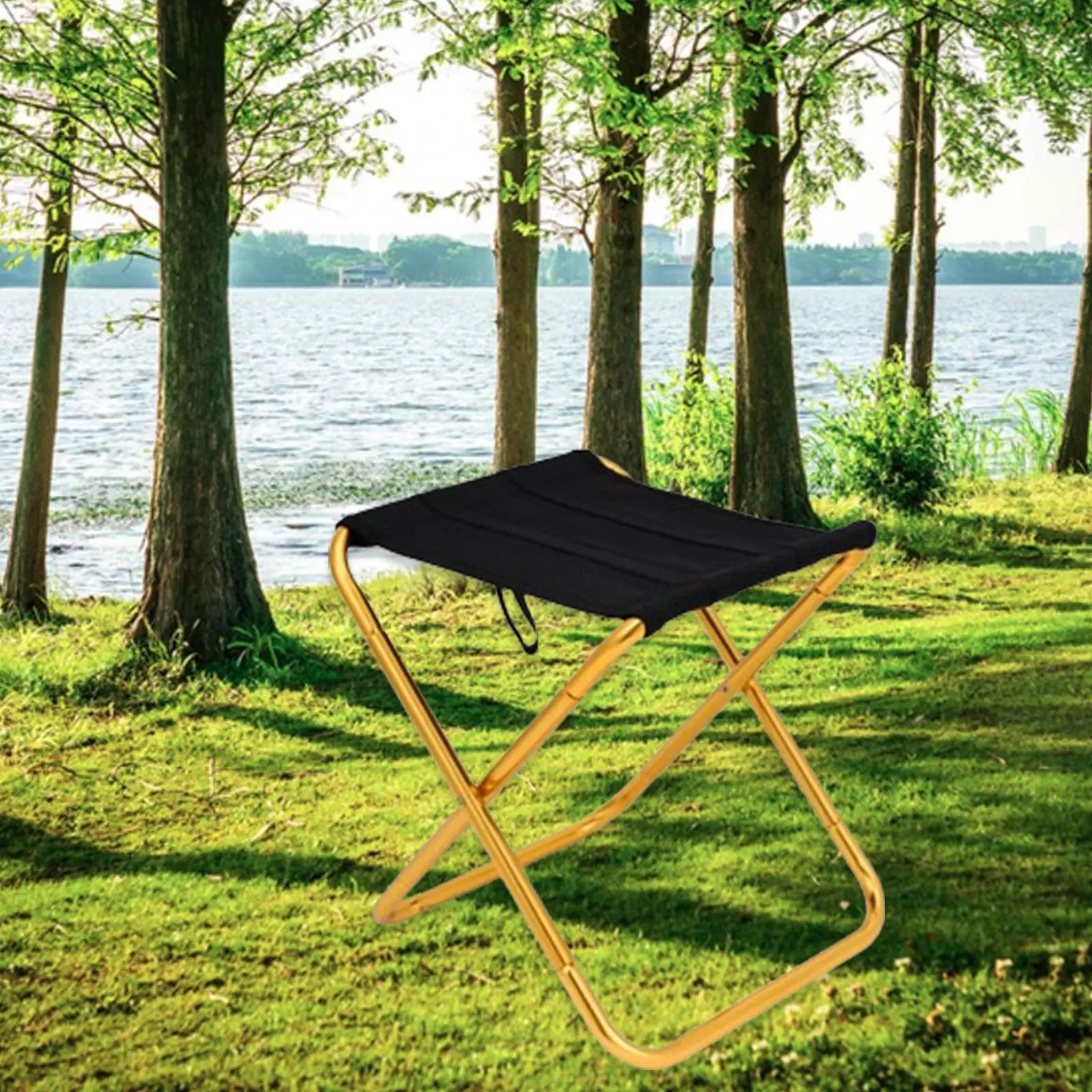 Outdoor Folding Stool Lightweight Multipurpose Foldable Stool Camping Stool for Backpacking Bedrooms Gardens BBQ Courtyard