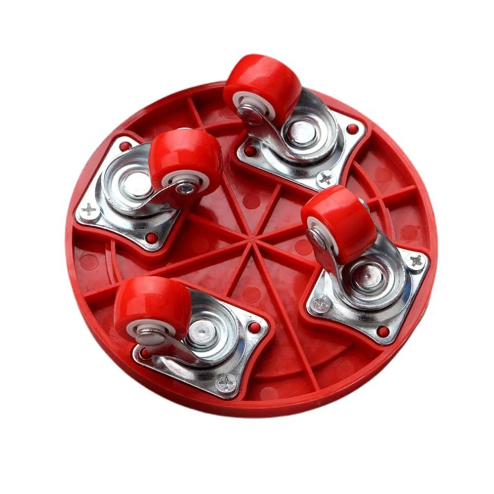 

New Moving Tool,Red Circular Heavy Object,Multifunctional With Pulley For Moving Furniture,Refrigerator,And