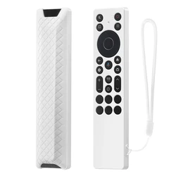 Silicone Waterproof Remote Control Protective Case with Lanyard - Non - Toxic TV Accessory (White)