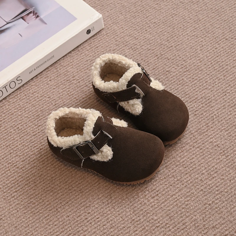 الأطفال أحذية الخريف الشتاء الاطفال الدافئة الفراء...